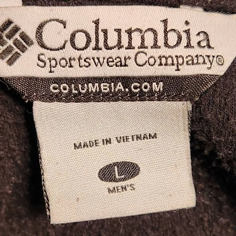 Columbia Sportswear men's‎ full zip fleece jacket heathered charcoal Large